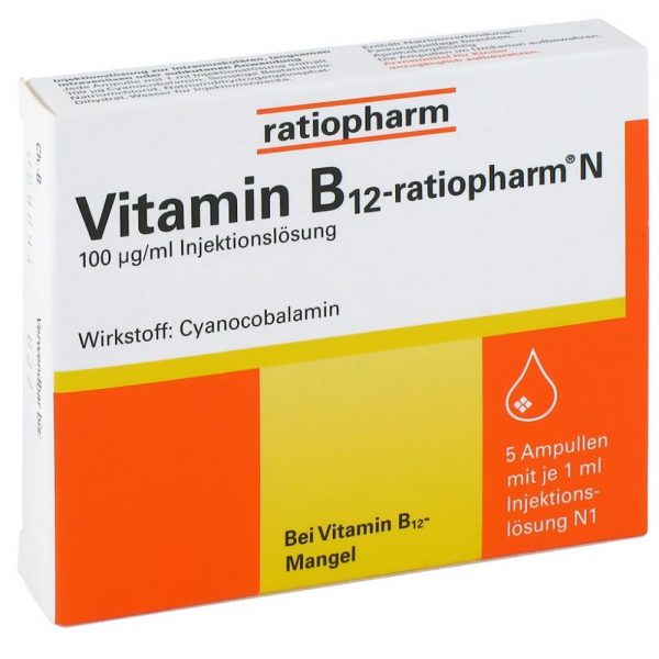 gebruik van vitamine B12 in ampullen